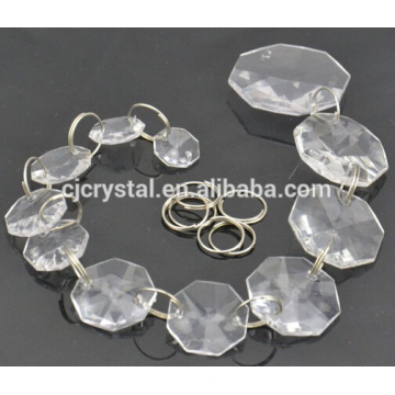 Perlas de cristal octagonal de 14mm para cortina de puerta